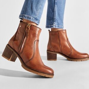 Pikolinos Brown Leather Ankle Boots EUC